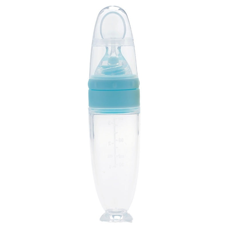 Silicone Rice Cereal Bottle Baby Food Supplement Spoon Sucker