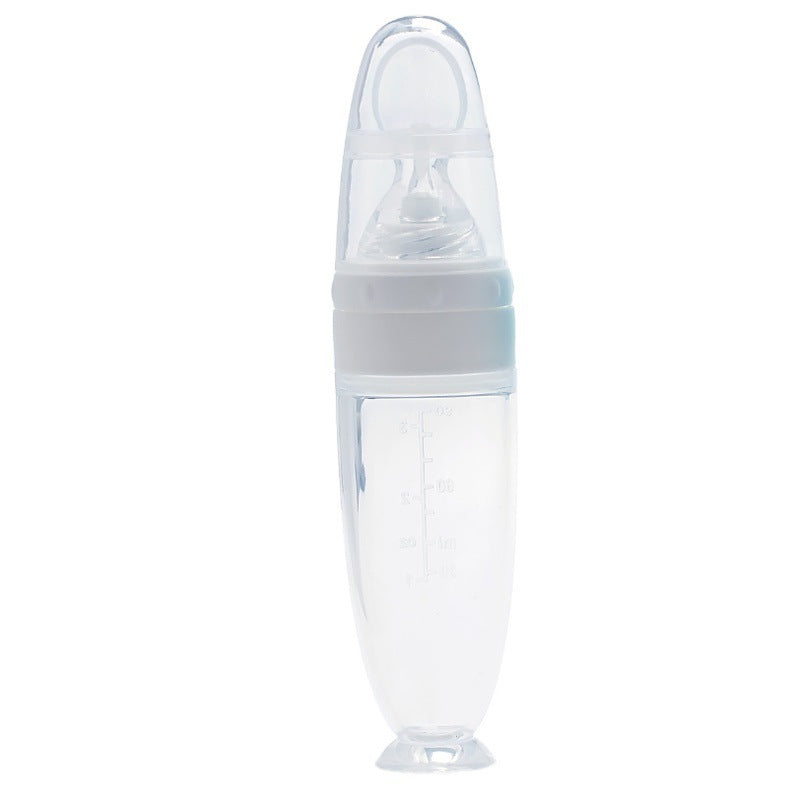 Silicone Rice Cereal Bottle Baby Food Supplement Spoon Sucker