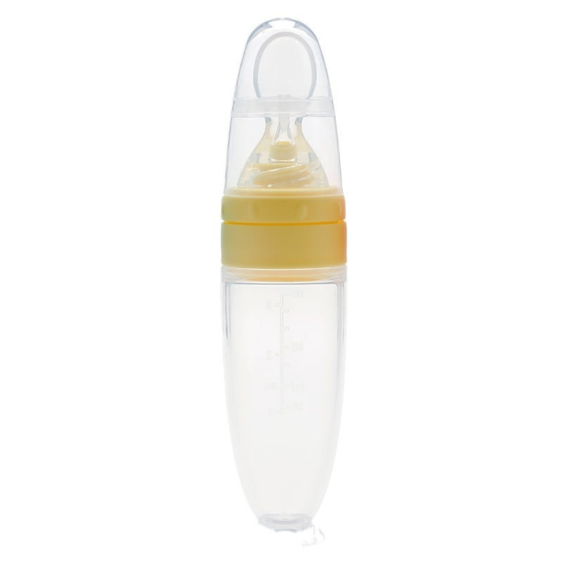 Silicone Rice Cereal Bottle Baby Food Supplement Spoon Sucker